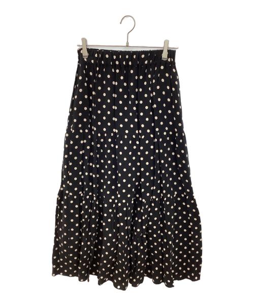 SACRA（サクラ）SACRA (サクラ) ポルカドットスカート　POLKA DOT'S SKIRT ブラック サイズ:38の古着・服飾アイテム