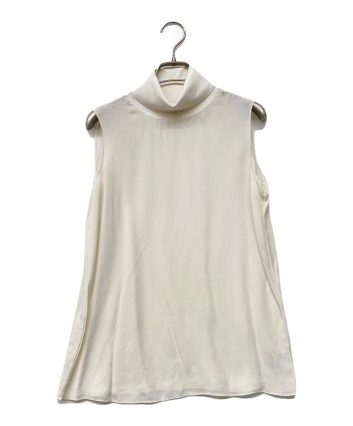 theory（セオリー）theory (セオリー) SILK COMBO/SL ROLL NECK TOP アイボリー サイズ:Sの古着・服飾アイテム