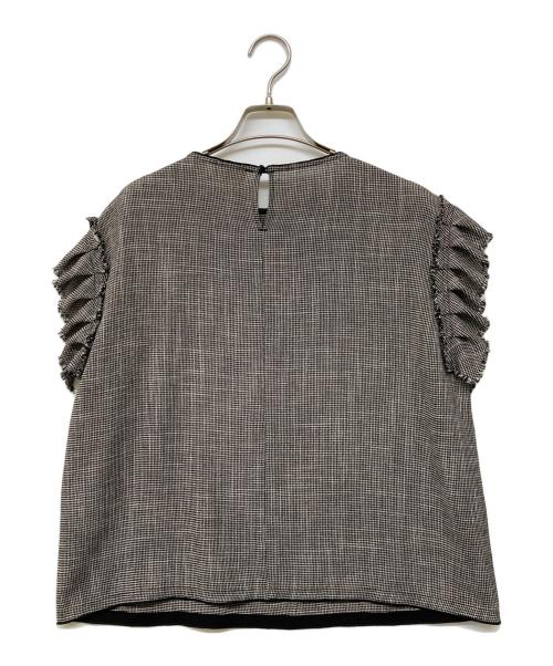 BALLSEY（ボールジィ）BALLSEY (ボールジィ) カラミ フリルスリーブブラウス ブラック サイズ:36の古着・服飾アイテム