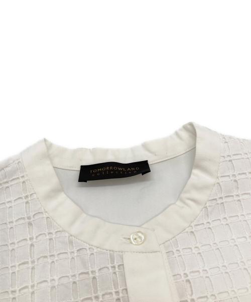 TOMORROW LAND collection（トゥモローランドコレクション）TOMORROW LAND collection (トゥモローランドコレクション) スクエアエンブロイダリー ヨークエンブロイダリーブラウス ホワイト サイズ:36の古着・服飾アイテム