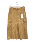 theoryセオリー）の古着「GD CHINO/CARGO MIDI SKIRT / カーゴスカート」｜ベージュ