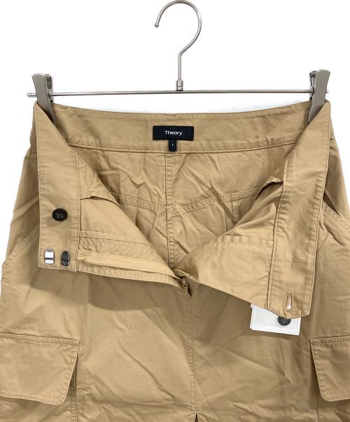 theory（セオリー）theory (セオリー) GD CHINO/CARGO MIDI SKIRT / カーゴスカート ベージュ サイズ:2 未使用品の古着・服飾アイテム