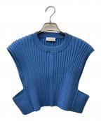 HYKEハイク）の古着「WIDE RIBBED CROPPED VEST」｜ブルー