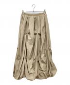 emmi atelierエミアトリエ）の古着「タックボリュームバルーンスカート」｜ベージュ