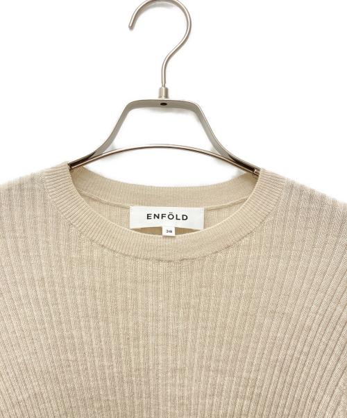 ENFOLD（エンフォルド）ENFOLD (エンフォルド) Soft Wool Rib レイヤーリブPO ベージュ サイズ:38の古着・服飾アイテム