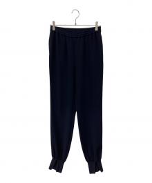 Col Pierrot（コルピエロ）の古着「ジョーゼットスソリブパンツ」｜ネイビー