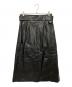 theory (セオリー) BEDFORD FAUX LEATHER/BELTED A LINE SK / フェイクレザースカート ブラック サイズ:4 未使用品：10000円