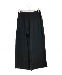 theory（セオリー）の古着「POWDER CREPE/WIDE LEG PO GH / ワイドパンツ」｜ブラック