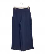 theoryセオリー）の古着「POWDER CREPE/WIDE LEG PO GH / ワイドパンツ」｜ネイビー