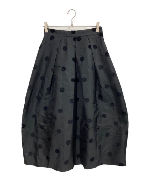TOMORROW LAND collection（トゥモローランドコレクション）TOMORROW LAND collection (トゥモローランドコレクション) モールドットジャカード バレルスカート ブラック サイズ:36の古着・服飾アイテム