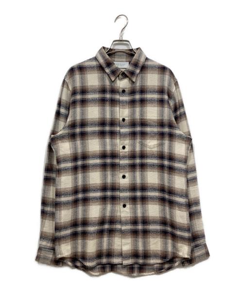 JOHN ELLIOTT（ジョン エリオット）JOHN ELLIOTT (ジョン エリオット) チェックシャツ ベージュ サイズ:2の古着・服飾アイテム
