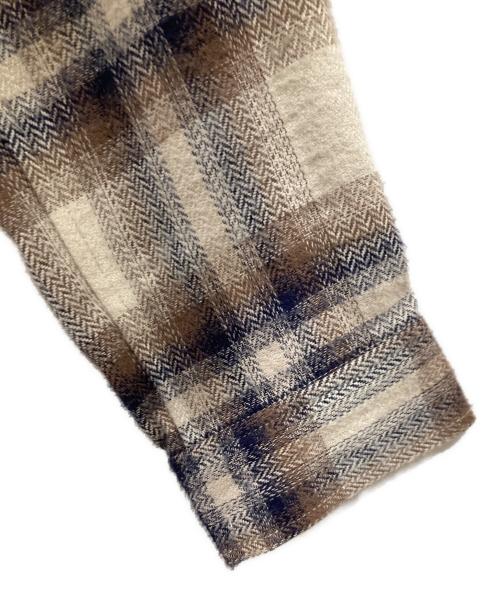 JOHN ELLIOTT（ジョン エリオット）JOHN ELLIOTT (ジョン エリオット) チェックシャツ ベージュ サイズ:2の古着・服飾アイテム