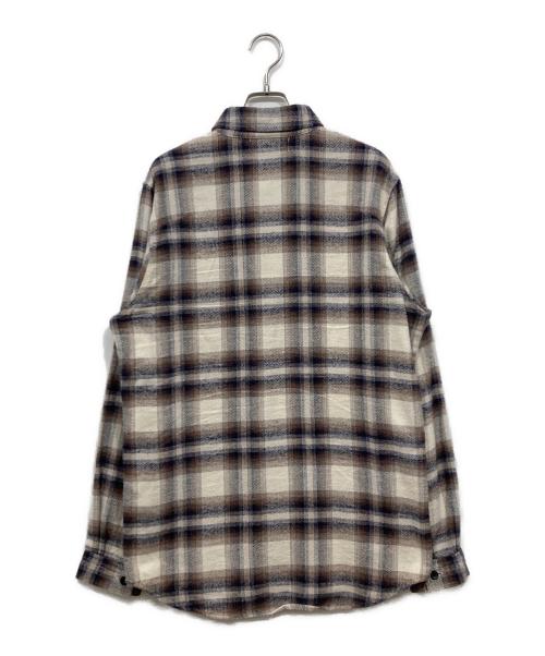 JOHN ELLIOTT（ジョン エリオット）JOHN ELLIOTT (ジョン エリオット) チェックシャツ ベージュ サイズ:2の古着・服飾アイテム
