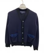 COMME des GARCONS HOMMEコムデギャルソン オム）の古着「バイカラーカーディガン」｜ネイビー