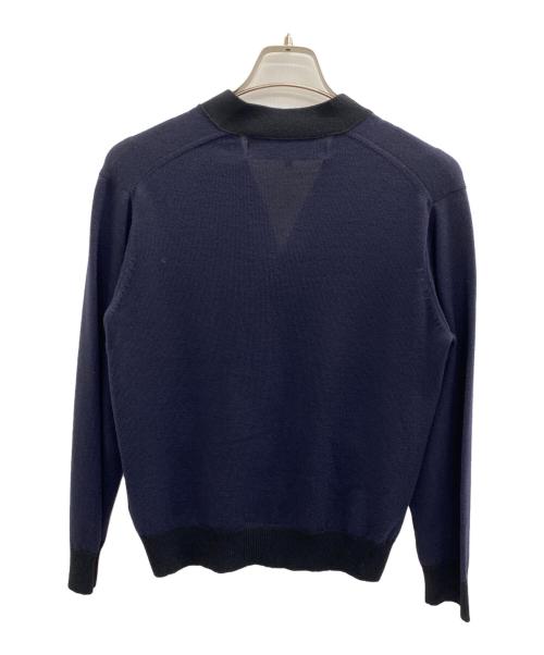 COMME des GARCONS HOMME（コムデギャルソン オム）COMME des GARCONS HOMME (コムデギャルソン オム) バイカラーカーディガン ネイビー サイズ:SIZE Sの古着・服飾アイテム