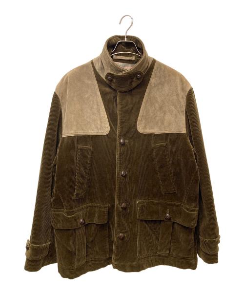POLO RALPH LAUREN（ポロ・ラルフローレン）POLO RALPH LAUREN (ポロ・ラルフローレン) コーデュロイ切替ハンティングジャケット ブラウン サイズ:XLの古着・服飾アイテム
