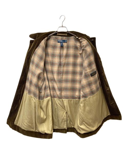 POLO RALPH LAUREN（ポロ・ラルフローレン）POLO RALPH LAUREN (ポロ・ラルフローレン) コーデュロイ切替ハンティングジャケット ブラウン サイズ:XLの古着・服飾アイテム