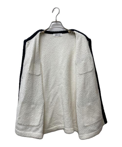 ARPEGE STORY（アルページュストーリー）ARPEGE STORY (アルページュストーリー) ノーカラーツイードジャケット ホワイト サイズ:2の古着・服飾アイテム