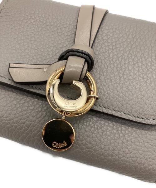 Chloe（クロエ）Chloe (クロエ) アルファベット ミニ コンパクトウォレット ブラウンの古着・服飾アイテム
