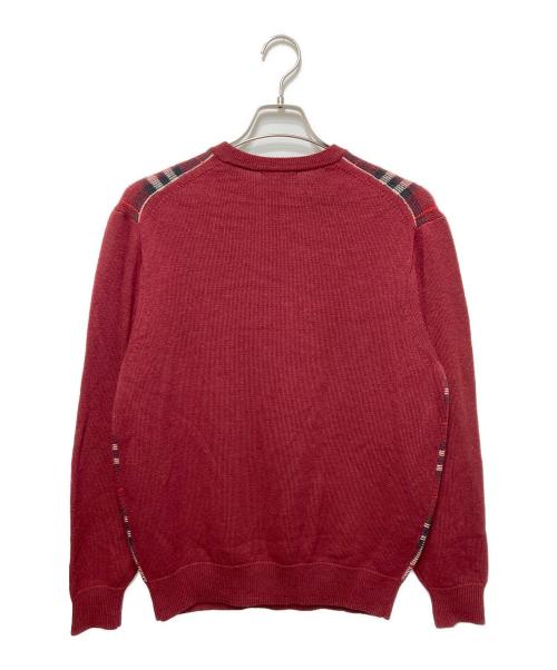 BURBERRY LONDON（バーバリーロンドン）BURBERRY LONDON (バーバリーロンドン) ノヴァチェックニット レッド サイズ:Ｍの古着・服飾アイテム