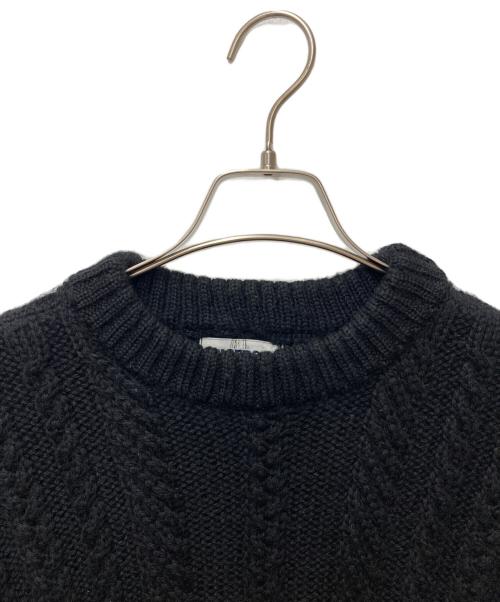 GUERNSEY WOOLLENS（ガンジーウーレンズ）GUERNSEY WOOLLENS (ガンジーウーレンズ) ケーブルニット 15AW02 ブラック サイズ:38の古着・服飾アイテム