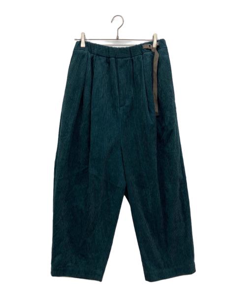 Dulcamara（ドゥルカマラ）Dulcamara (ドゥルカマラ) コーデュロイタックワイドパンツ グリーン サイズ:1の古着・服飾アイテム