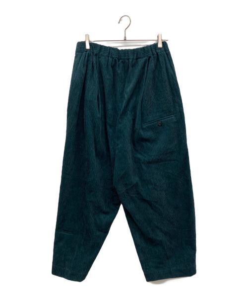 Dulcamara（ドゥルカマラ）Dulcamara (ドゥルカマラ) コーデュロイタックワイドパンツ グリーン サイズ:1の古着・服飾アイテム