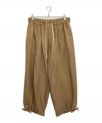 s’yteサイト）の古着「リネン混ワイドパンツ」｜ベージュ