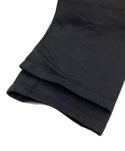 ato（アトウ）ato (アトウ) ベルト付サルエルデニムパンツ ブラック サイズ:46の古着・服飾アイテム