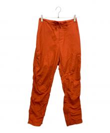 ato（アトウ）の古着「コットンナイロンシャーリングパンツ」｜オレンジ