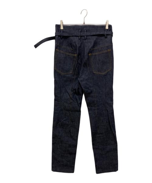 ato（アトウ）ato (アトウ) ベルト付サルエルデニムパンツ インディゴ サイズ:46の古着・服飾アイテム