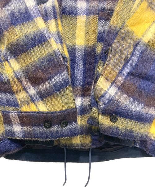 sacai（サカイ）sacai (サカイ) 異素材切替モヘアジップブルゾン ネイビー サイズ:1の古着・服飾アイテム