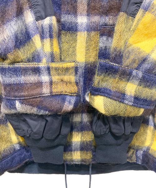 sacai（サカイ）sacai (サカイ) 異素材切替モヘアジップブルゾン ネイビー サイズ:1の古着・服飾アイテム