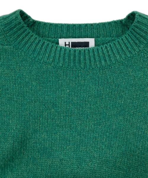 H BEAUTY&YOUTH（エイチ ビューティー&ユース）H BEAUTY&YOUTH (エイチ ビューティー&ユース) 5GAUGE CLASSIC WOOL BALLOON KNIT 1426-105-3820 グリーン サイズ:Sの古着・服飾アイテム