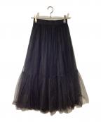 ARPEGE STORYアルページュストーリー）の古着「チュール重ねスカート」｜ブラック