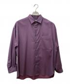 MAISON SPECIALメゾンスペシャル）の古着「High Count Wool Prime-Over Shirt」｜パープル