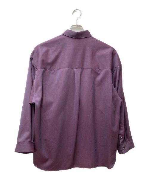 MAISON SPECIAL（メゾンスペシャル）MAISON SPECIAL (メゾンスペシャル) High Count Wool Prime-Over Shirt パープルの古着・服飾アイテム