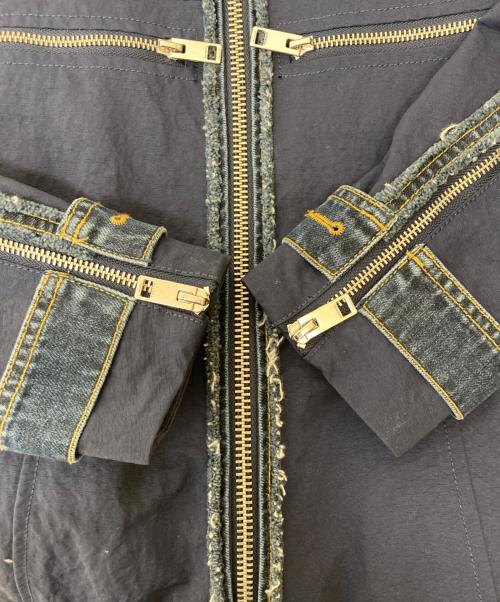 DIESEL（ディーゼル）DIESEL (ディーゼル) シングルライダースジャケット ネイビー サイズ:Sの古着・服飾アイテム