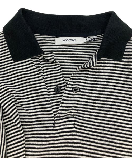 nonnative（ノンネイティブ）nonnative (ノンネイティブ) CLERK S/S POLO SHIRT C/L ホワイト×ブラック サイズ:1の古着・服飾アイテム