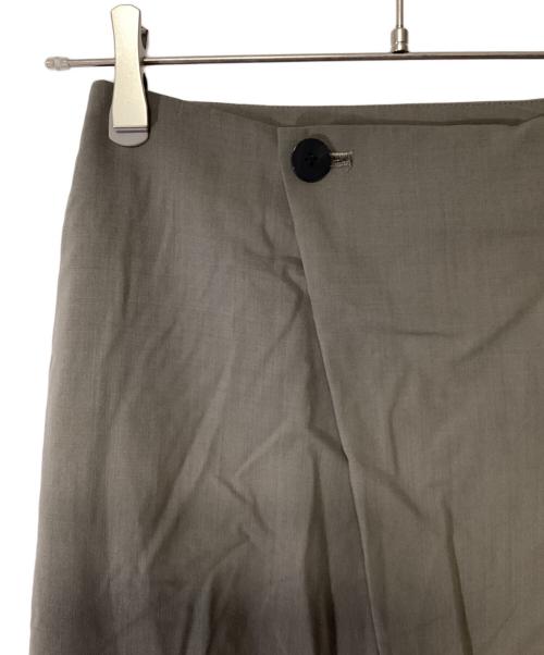 edition（エディション）edition (エディション) トロピカルウール ラップロングスカート オリーブ サイズ:34の古着・服飾アイテム