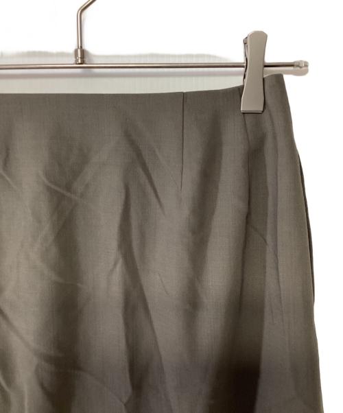 edition（エディション）edition (エディション) トロピカルウール ラップロングスカート オリーブ サイズ:34の古着・服飾アイテム