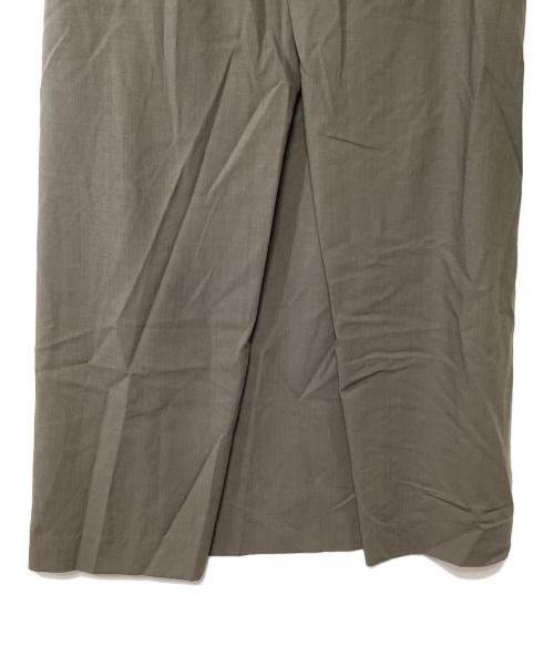 edition（エディション）edition (エディション) トロピカルウール ラップロングスカート オリーブ サイズ:34の古着・服飾アイテム