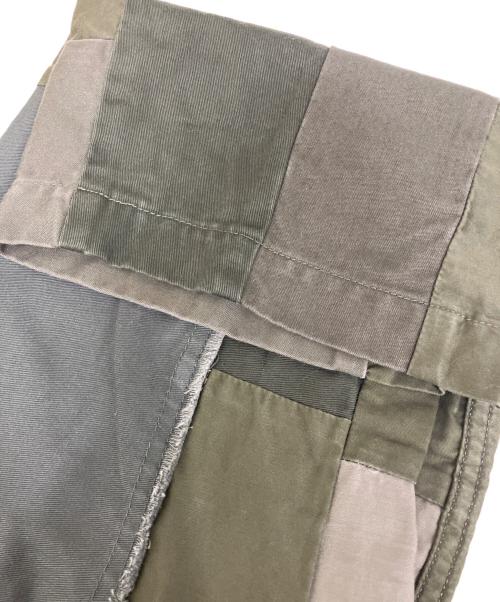 rebear by johnbull（リベアバイジョンブル）rebear by johnbull (リベアバイジョンブル) パッチワークユーティリティーパンツ オリーブ サイズ:Ｓの古着・服飾アイテム