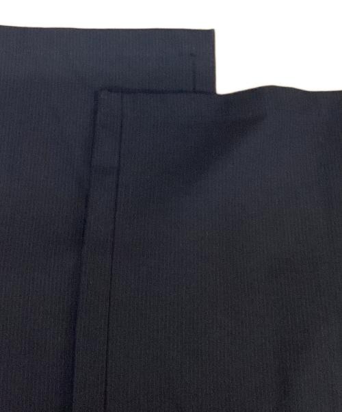 yohji yamamoto+noir（ヨウジヤマモトプリュスノアール）yohji yamamoto+noir (ヨウジヤマモトプリュスノアール) ウールストライプパンツ NZ-P01-111 ブラック サイズ:2の古着・服飾アイテム
