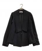 ISSEY MIYAKE FETEイッセイミヤケフェット）の古着「ドットジャガードジャケット」｜ブラック