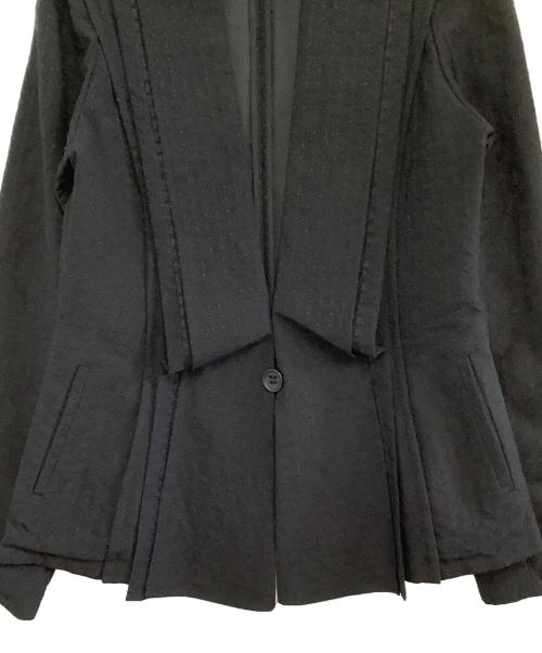 ISSEY MIYAKE FETE（イッセイミヤケフェット）ISSEY MIYAKE FETE (イッセイミヤケフェット) ドットジャガードジャケット ブラック サイズ:2の古着・服飾アイテム