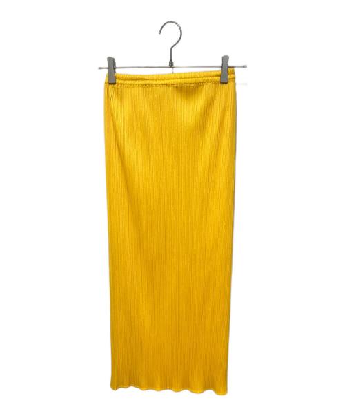 PLEATS PLEASE（プリーツプリーズ）PLEATS PLEASE (プリーツプリーズ) プリーツスカート イエロー サイズ:2の古着・服飾アイテム