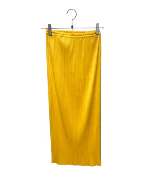 PLEATS PLEASE（プリーツプリーズ）PLEATS PLEASE (プリーツプリーズ) プリーツスカート イエロー サイズ:2の古着・服飾アイテム