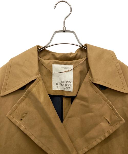 ZARA（ザラ）ZARA (ザラ) STUDIO NICHOLSON (スタジオ ニコルソン) オーバーサイズトレンチコート 2012/722/049 キャメル サイズ:XS-Sの古着・服飾アイテム