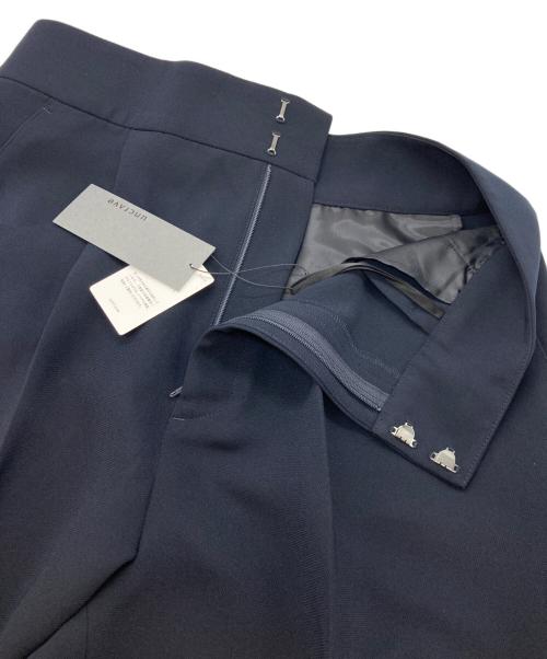 uncrave（アンクレイヴ）uncrave (アンクレイヴ) ウォッシャブル ダブルクロス テーパードパンツ ネイビー サイズ:3の古着・服飾アイテム